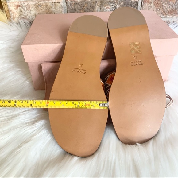 MIU MIU Calzature Donna Embroidery Slide Sandal 6 - Picture 10 of 15
